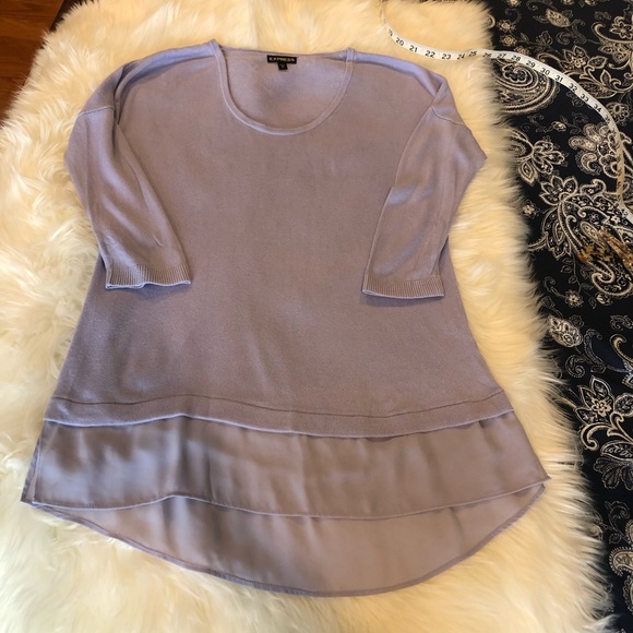 Express Lavender Scoop Neck Tunic Sweater size Medium - Picture 3 of 8